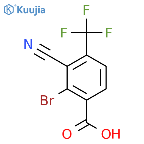 2-Bromo-3-cyano-4-(trifluoromethyl)benzoic acid structure
