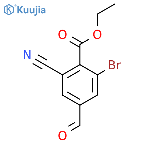 Ethyl 2-bromo-6-cyano-4-formylbenzoate structure