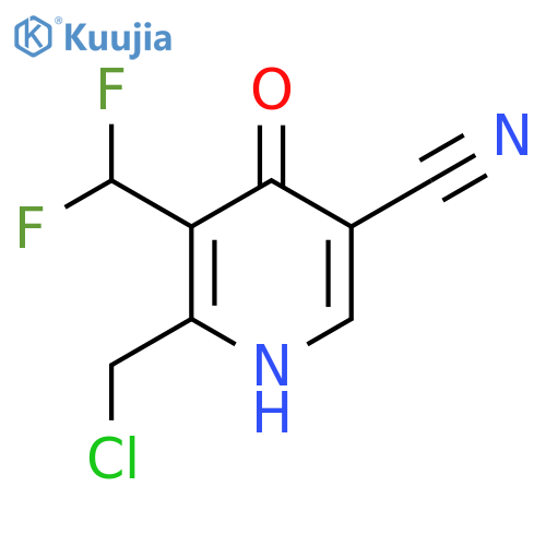 2-(Chloromethyl)-5-cyano-3-(difluoromethyl)-4-hydroxypyridine structure