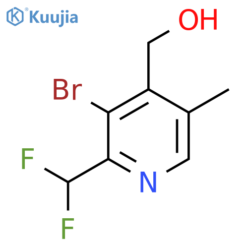 3-Bromo-2-(difluoromethyl)-5-methylpyridine-4-methanol structure