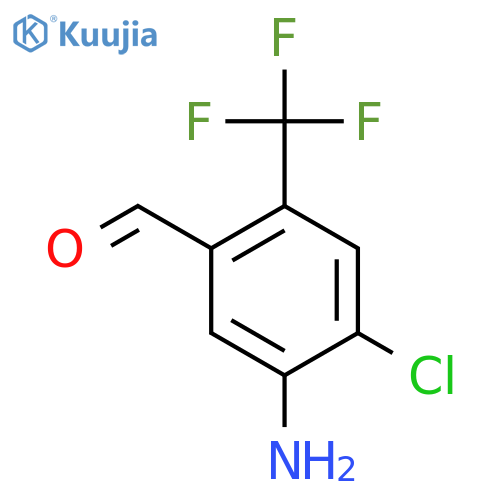 5-Amino-4-chloro-2-(trifluoromethyl)benzaldehyde structure