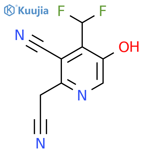 3-Cyano-4-(difluoromethyl)-5-hydroxypyridine-2-acetonitrile structure
