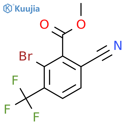 Methyl 2-bromo-6-cyano-3-(trifluoromethyl)benzoate structure