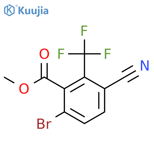 Methyl 6-bromo-3-cyano-2-(trifluoromethyl)benzoate structure