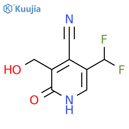4-Cyano-5-(difluoromethyl)-2-hydroxypyridine-3-methanol structure