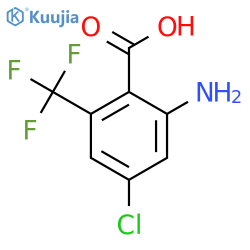 2-Amino-4-chloro-6-(trifluoromethyl)benzoic acid structure