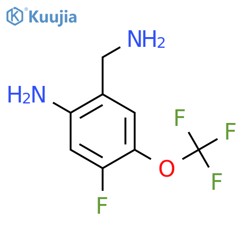 2-Amino-4-fluoro-5-(trifluoromethoxy)benzylamine structure