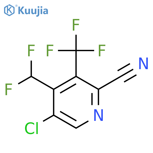 5-Chloro-2-cyano-4-(difluoromethyl)-3-(trifluoromethyl)pyridine structure