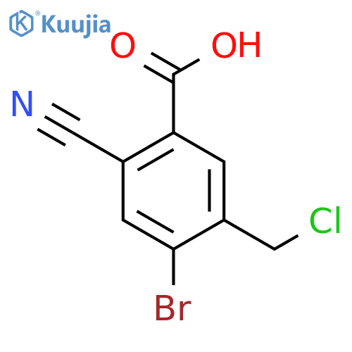 4-Bromo-5-chloromethyl-2-cyanobenzoic acid structure
