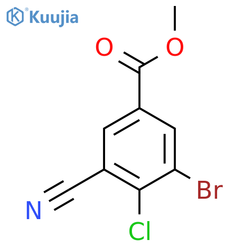 Methyl 3-bromo-4-chloro-5-cyanobenzoate structure