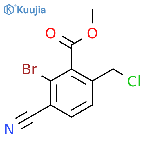 Methyl 2-bromo-6-chloromethyl-3-cyanobenzoate structure