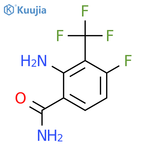 2-Amino-4-fluoro-3-(trifluoromethyl)benzamide structure