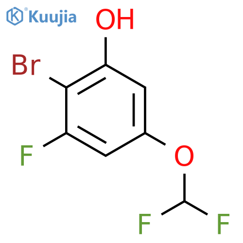 2-Bromo-5-difluoromethoxy-3-fluorophenol structure