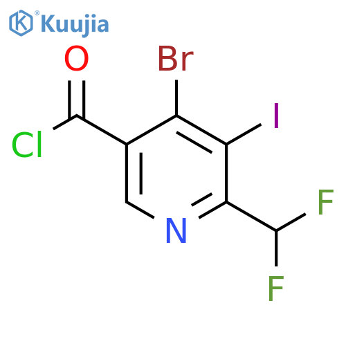4-Bromo-2-(difluoromethyl)-3-iodopyridine-5-carbonyl chloride structure