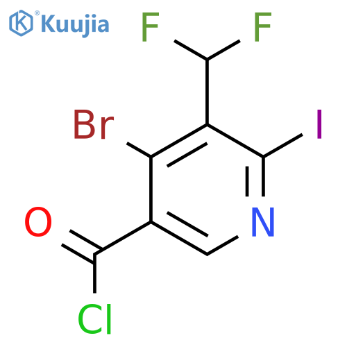4-Bromo-3-(difluoromethyl)-2-iodopyridine-5-carbonyl chloride structure