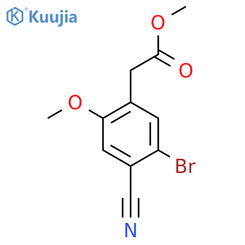 Methyl 5-bromo-4-cyano-2-methoxyphenylacetate structure