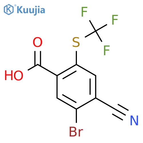 5-Bromo-4-cyano-2-(trifluoromethylthio)benzoic acid structure