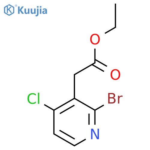 Ethyl 2-bromo-4-chloropyridine-3-acetate structure