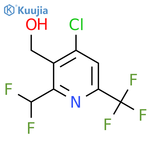 4-Chloro-2-(difluoromethyl)-6-(trifluoromethyl)pyridine-3-methanol structure