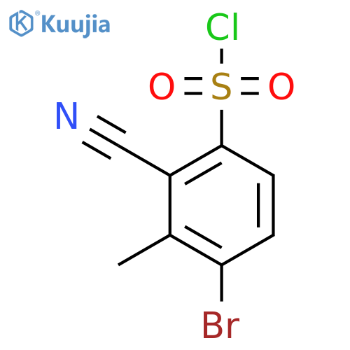4-Bromo-2-cyano-3-methylbenzenesulfonyl chloride structure