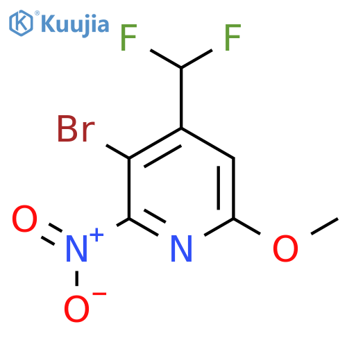 3-Bromo-4-(difluoromethyl)-6-methoxy-2-nitropyridine structure