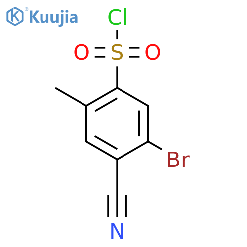5-Bromo-4-cyano-2-methylbenzenesulfonyl chloride structure