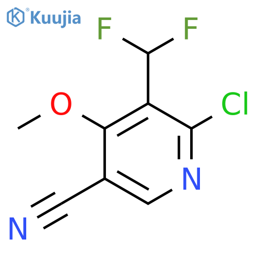 2-Chloro-5-cyano-3-(difluoromethyl)-4-methoxypyridine structure