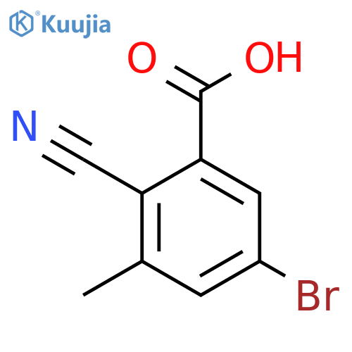 5-Bromo-2-cyano-3-methylbenzoic acid structure