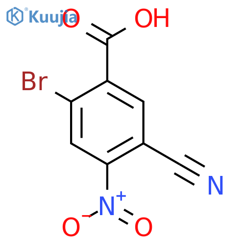 2-Bromo-5-cyano-4-nitrobenzoic acid structure