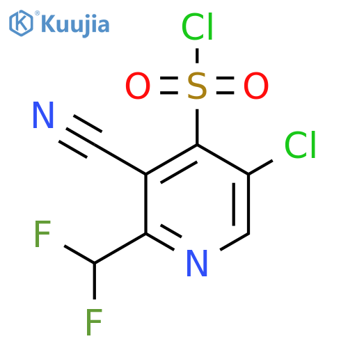 5-Chloro-3-cyano-2-(difluoromethyl)pyridine-4-sulfonyl chloride structure