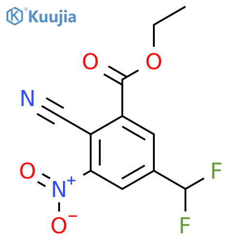 Ethyl 2-cyano-5-difluoromethyl-3-nitrobenzoate structure