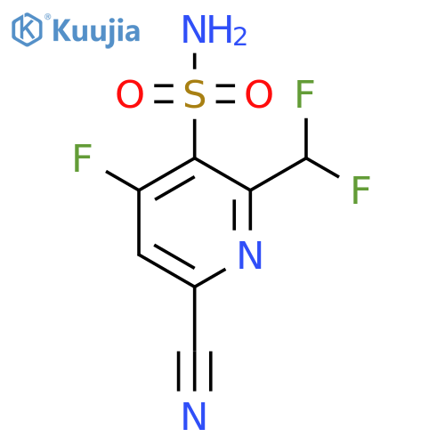 6-Cyano-2-(difluoromethyl)-4-fluoropyridine-3-sulfonamide structure