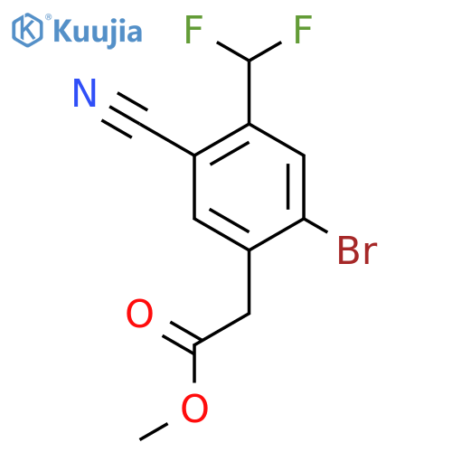 Methyl 2-bromo-5-cyano-4-(difluoromethyl)phenylacetate structure