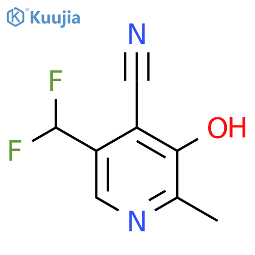 4-Cyano-5-(difluoromethyl)-3-hydroxy-2-methylpyridine structure