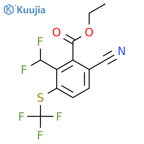Ethyl 6-cyano-2-difluoromethyl-3-(trifluoromethylthio)benzoate structure