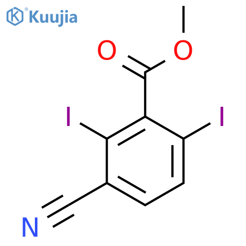 Methyl 3-cyano-2,6-diiodobenzoate structure