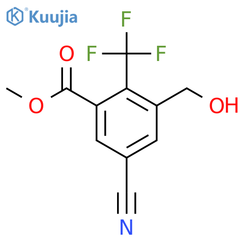 Methyl 5-cyano-3-hydroxymethyl-2-(trifluoromethyl)benzoate structure