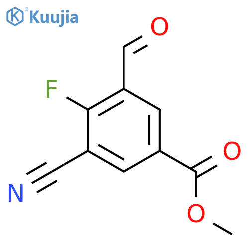Methyl 3-cyano-4-fluoro-5-formylbenzoate structure