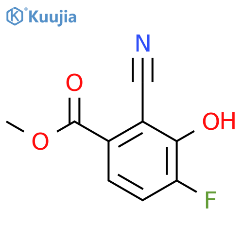 Methyl 2-cyano-4-fluoro-3-hydroxybenzoate structure