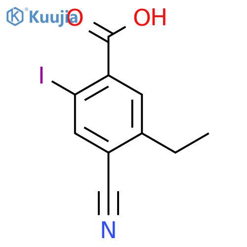 4-Cyano-5-ethyl-2-iodobenzoic acid structure
