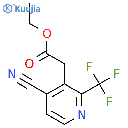 Ethyl 4-cyano-2-(trifluoromethyl)pyridine-3-acetate structure