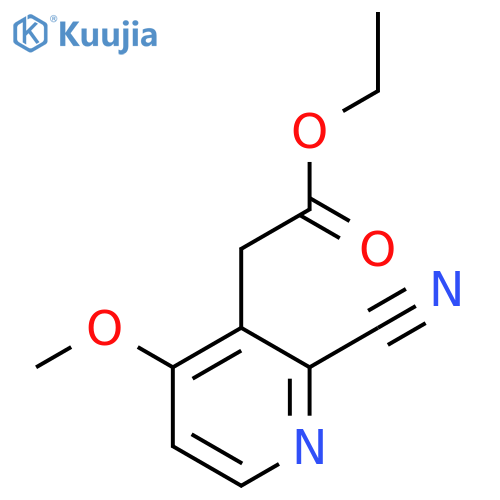 Ethyl 2-cyano-4-methoxypyridine-3-acetate structure