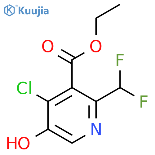 Ethyl 4-chloro-2-(difluoromethyl)-5-hydroxypyridine-3-carboxylate structure