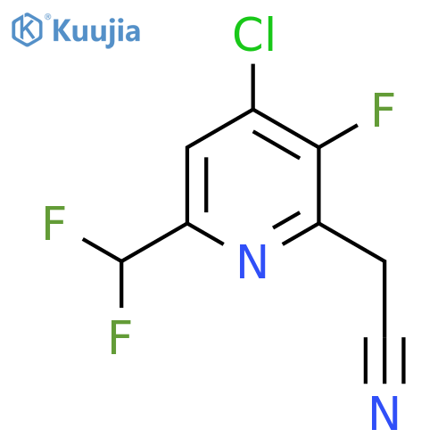 4-Chloro-6-(difluoromethyl)-3-fluoropyridine-2-acetonitrile structure