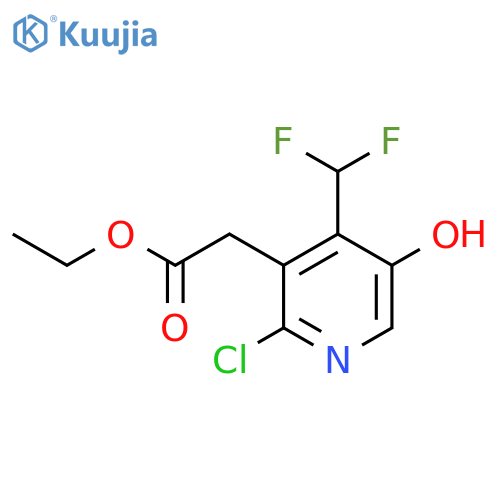 Ethyl 2-chloro-4-(difluoromethyl)-5-hydroxypyridine-3-acetate structure