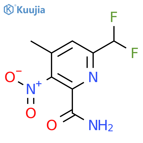 6-(Difluoromethyl)-4-methyl-3-nitropyridine-2-carboxamide structure