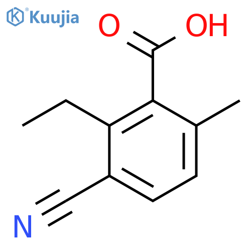 3-Cyano-2-ethyl-6-methylbenzoic acid structure