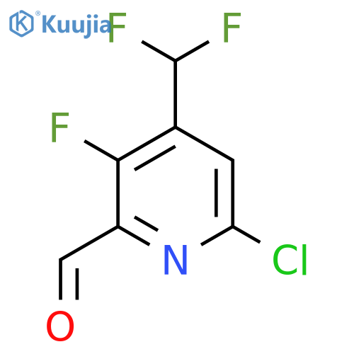 6-Chloro-4-(difluoromethyl)-3-fluoropyridine-2-carboxaldehyde structure