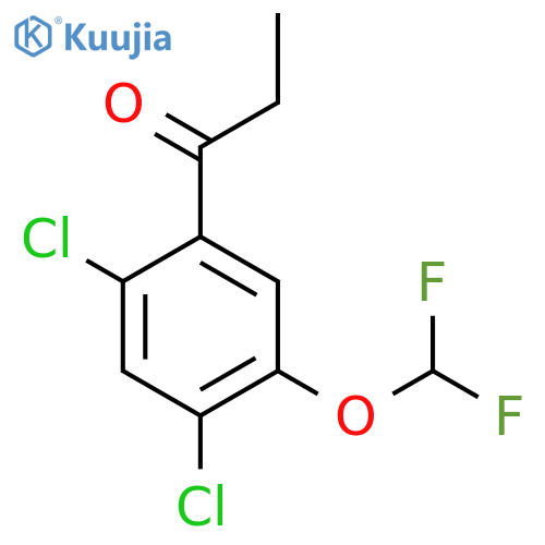 2',4'-Dichloro-5'-(difluoromethoxy)propiophenone structure