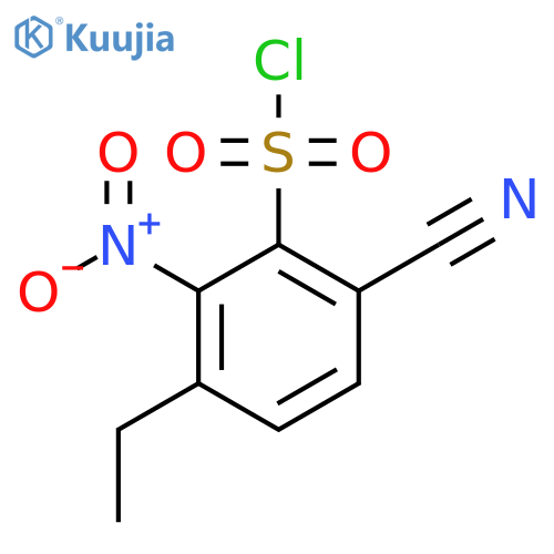 6-Cyano-3-ethyl-2-nitrobenzenesulfonyl chloride structure